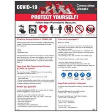 Nmc COVID-19 Protect Yourself Poster, 18" X 24", Synthetic Paper PST141